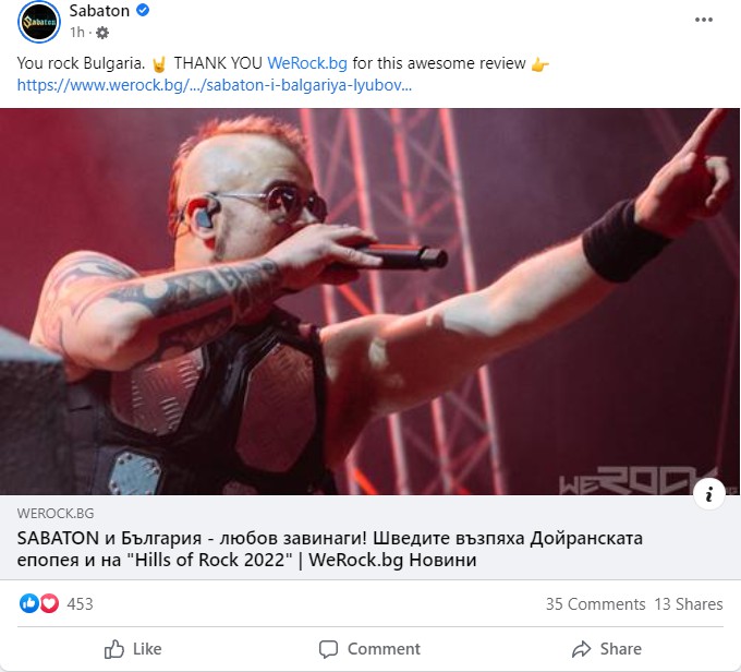 sabaton facebook