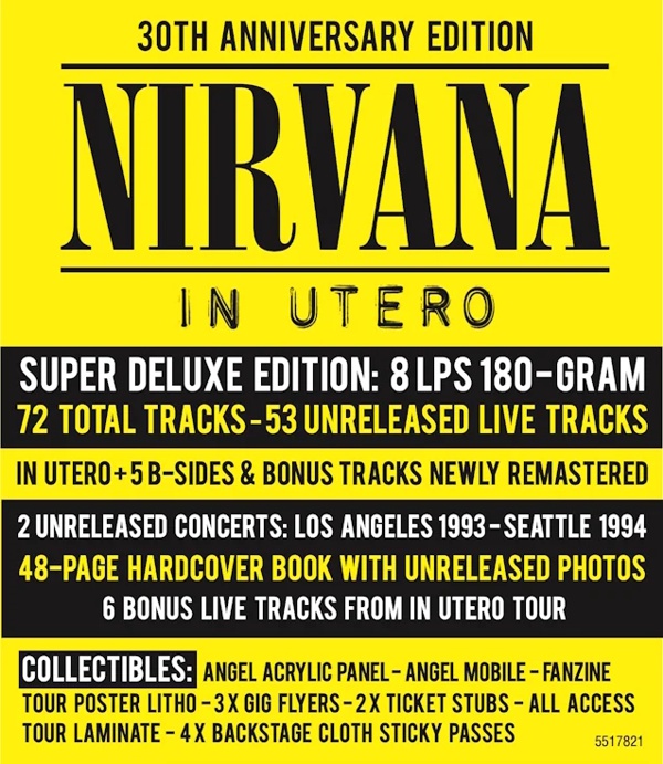 nirvana - in utero 30 years anniversary edition