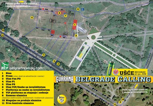Belgrade Calling 2012 Map