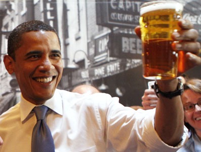 Барак Обама, бира