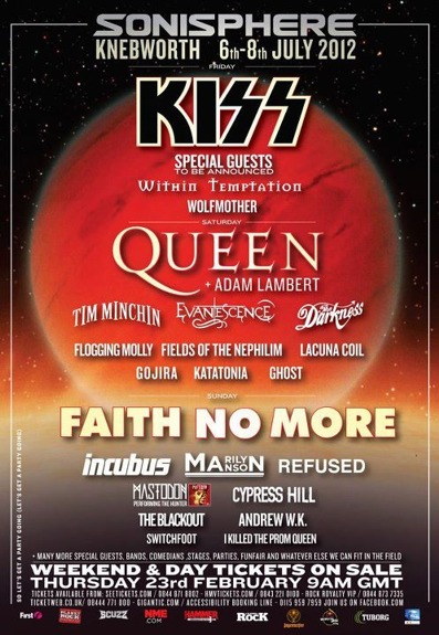 sonisphere uk 2012