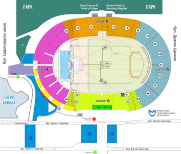 Схема на стадиона, Bon Jovi